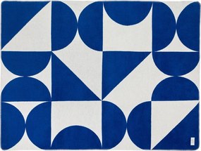 Modrá/krémovobiela deka 150x200 cm Tul – noo.ma