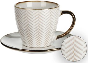 Keramická šálka s podšálkou Queen 210 ml