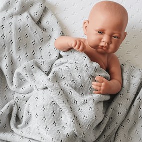 Bambusová prikrivka svetlo šedá 80×100 cm