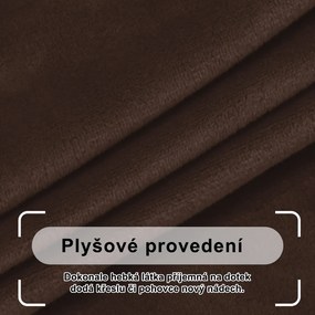 Elastický plyšový poťah na dvojmiestnu pohovku BestBerg / čokoláda