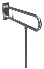 Držiak s opornou nohou 10x80 cm nerez/strieborný