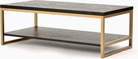 Konferenčný stolík Seville 120 cm z masívu čierny/zlatý