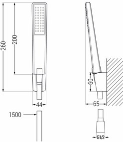 Mexen Pecos vaňová sada R72, čierna - 72703R72-70