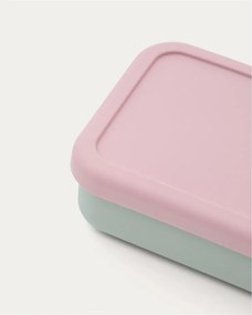 Ružový/tyrkysový silikónový detský desiatový box Lili – Kave Home