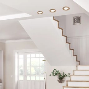 LED Podhľadové svietidlo WOODY SPOT LED/12,5W/230V 3000K orech ? 16 cm