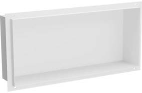 Mexen X-Wall-NR, polička na zapustenie pod obklad bez goliera 45 x 20 cm, biela, 1921452010