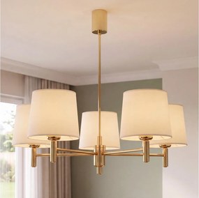 BRILAGI - Luster MONTE na tyči 5xE27/60W/230V krémová/zlatá