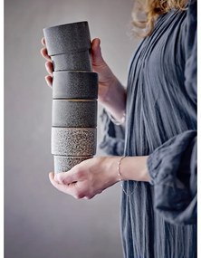 Hnedé šálky v súprave 4 ks na espresso z kameniny 150 ml Ewan – Bloomingville