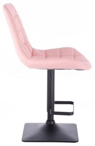 LuxuryForm Barová stolička PARIS na čierne podstave - ružová