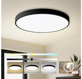 Brilagi - LED stropné svietidlo POOL LED/100W/230V 3000/4500/6000K priemer 80 cm čierna BG2239