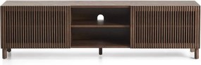 Tmavohnedý TV stolík v dekore orecha 180x49,5x42,5 cm Beyla – Kave Home
