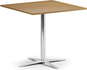 Konferenčný stolík AURA, 60x60 cm, chróm podnož, buk