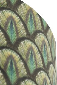 Zamatový tienidlo s dizajnom páva 40/40/40 zlatý interiér