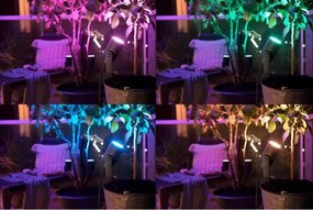 PHILIPS HUE Vonkajšie nástenné / zemné LED inteligentné osvetlenie HUE LILY s funkciou RGB, 8W, teplá biela-stud