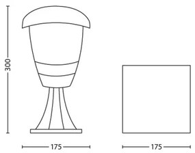 Philips 15382/30/16 - Záhradné svietidlo MYGARDEN CREEK 1xE27/60W/230V