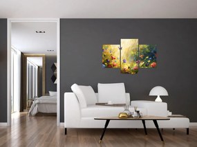 Obraz - Jarná kvetinová lúka, maľba (90x60 cm)