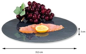 Sklenený otočný servírovací podnos Ema, (fi) 35,5 cm
