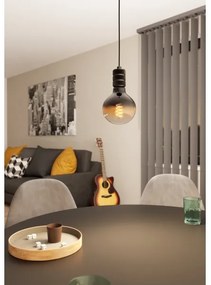 Eglo 43801 - Luster na lanku YORTH 1xE27/40W/230V čierna