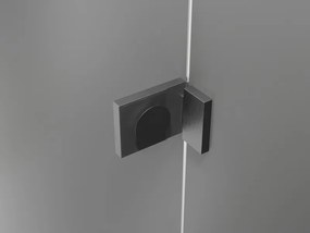 Mexen Lunar, L Duo výklopný sprchový kút 110 x 110 cm, 8mm číre sklo, profil grafit brúsený, 834L-110L-110P-66-00