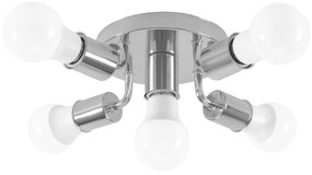 Toolight - Stropná kovová 6-ramenná lampa 6xE27 60W APP707-5C, chrómová, OSW-05206