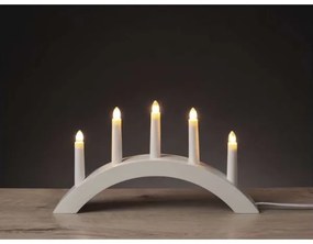 Vianočný svietnik 5xE10/15W/230V biela