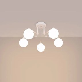 Sollux SL.1660 - Luster na tyči ASTRAL 5xG9/8W/230V biela