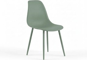 Jedálenská stolička OSAKA plastová, šalviovozelená