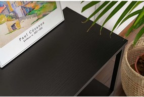 Čierny matný konzolový stolík 29,5x120 cm Solace – Kalune Design