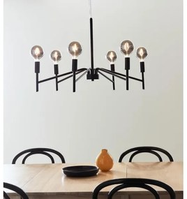 Markslöjd 108209 - Luster na lanku MONARCH 6xE14/18W/230V čierna