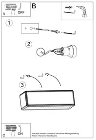 Nástenné svietidlo Subani, 1x biele keramické tienidlo