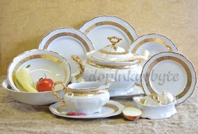Thun obedová súprava Maria Louise zlatá 27-dielná
