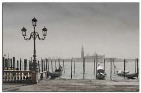 Obraz na plátne - Veľký kanál a gondoly v Benátkach 1114QA (90x60 cm  )