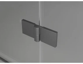 Mexen Lunar-F Duo, sklápací sprchový kút 90 x 80 cm, 8mm číre sklo, profil grafit brúsený, 836-090L-080P-66-00