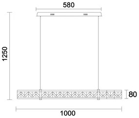LED Stmievateľný luster na lanku ENRIQUE LED/20W/230V 3000-6000K + diaľkové ovládanie