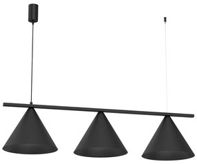 Závesné svietidlo Capital, 3x čierne kovové tienidlo, (fi 30cm), b