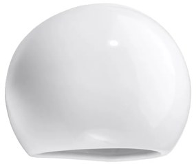 Nástenné svietidlo Globe, 1x biele keramické tienidlo, b