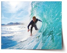 Sablio Plagát surfista na vlne - 90x60 cm
