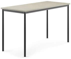 Stôl SONITUS, 1600x700x900 mm, linoleum - svetlošedá, antracit