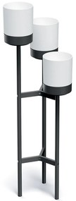Kvetináč IKD3H - biela / čierna