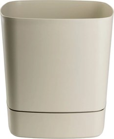 PLASTOVÝ KVETINÁČ CUBI 34X36,5 CM BÉŽOVÁ