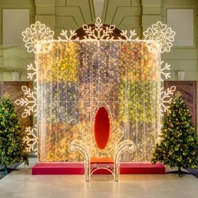 DECOLED Svetelný záves LED, FLASH, 1x3 m, teplá biela, 300 diód, IP67