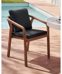 Jedálenská stolička v čierno–prírodnej farbe v súprave 4 ks Malaret – Kave Home