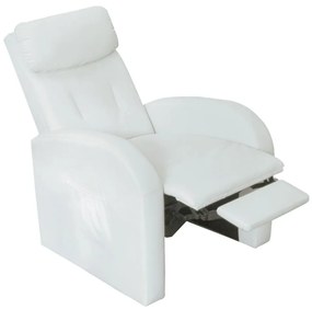 IDEA nábytok Masážné kreslo TOLEDO krémovo biele K70