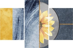 Obraz - Tvary a kvet (90x60 cm)