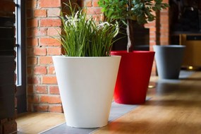 Biely kvetináč OVO s osvetlením