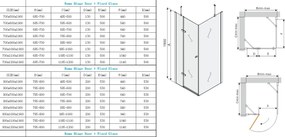 Mexen ROMA sprchovací kút 70x110cm, 6mm sklo, chrómový profil-šedé sklo, 854-070-110-01-40