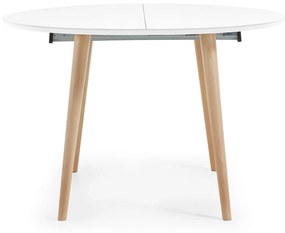 Jedálenský stôl quio Ø 120 (200 x 120) cm biely MUZZA