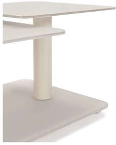 Krémovobiely sklenený konferenčný stolík 54x115 cm Elvi – Marckeric