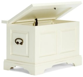 furniture-nabytek.cz - Masívna truhlica Catana z borovice a MDF, lakovaná, biela – 80×44×50 cm