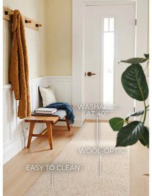 Krémovobiely prateľný behúň 80x240 cm Rocco Cream – Elle Decoration